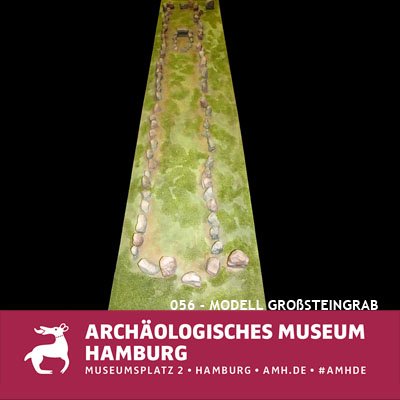 Modell eines Großsteingrabes Alter: 4 000 - 2 800 v.Chr. (Jungsteinzeit) Fundort: Klecken, Kr. Harburg