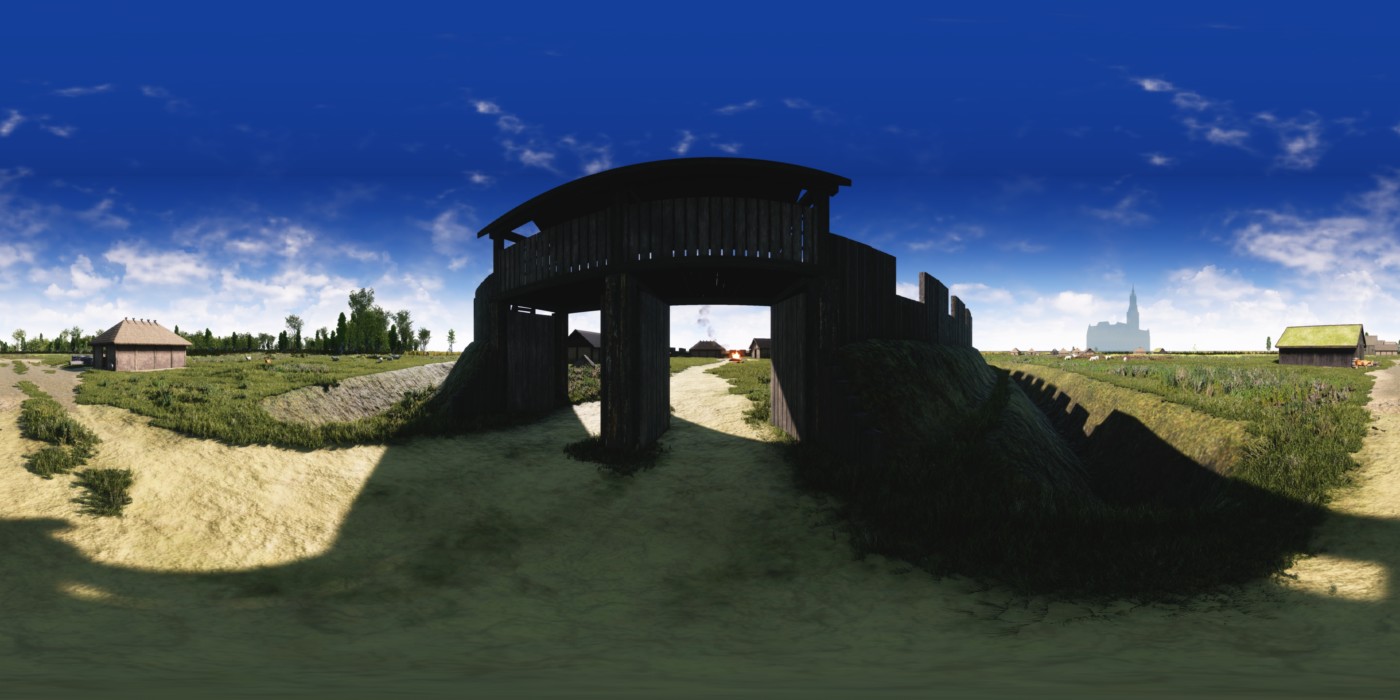Eine 360Grad Aufnahme der Hammaburg