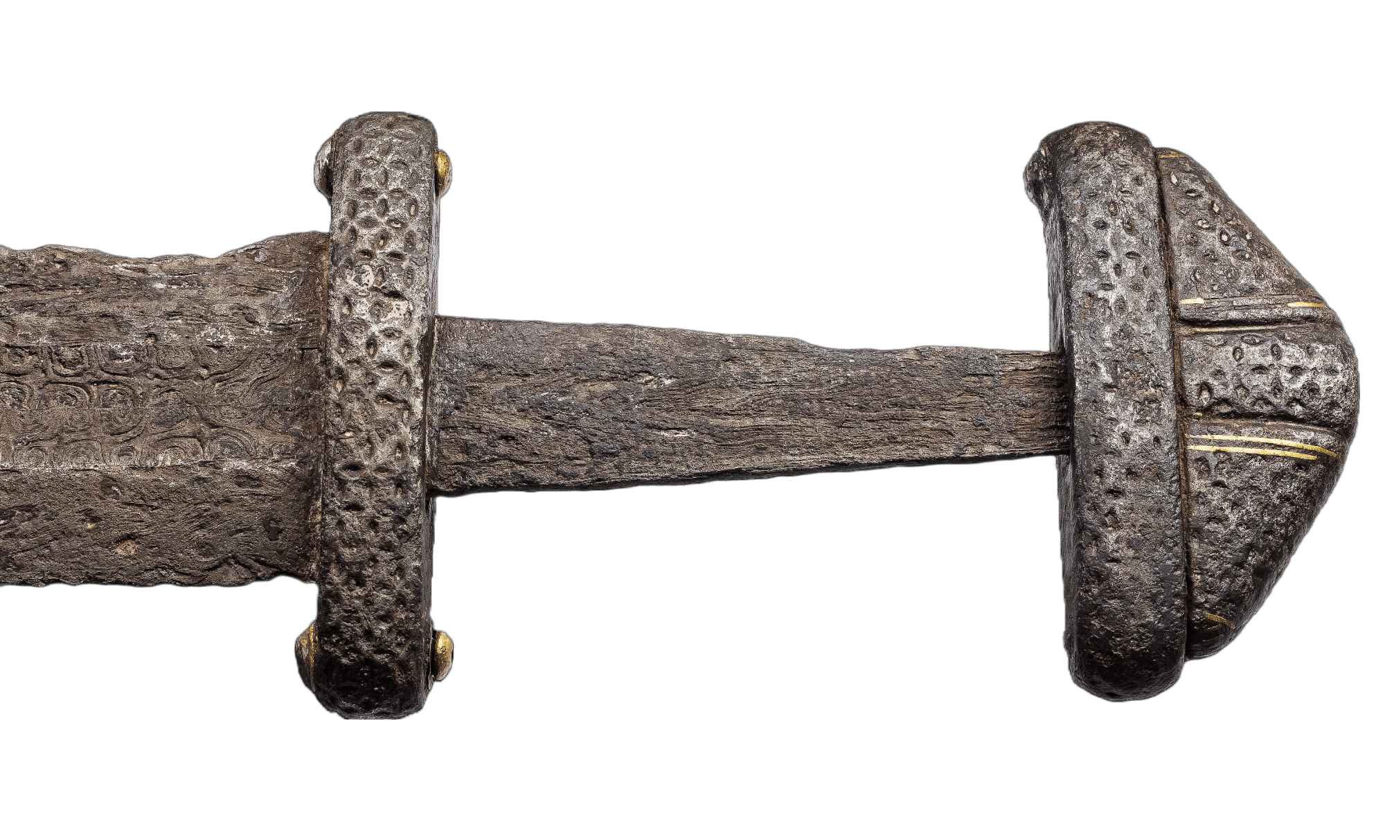 wikingerzeitliches Eisenschwert mit Kupferverzierungen