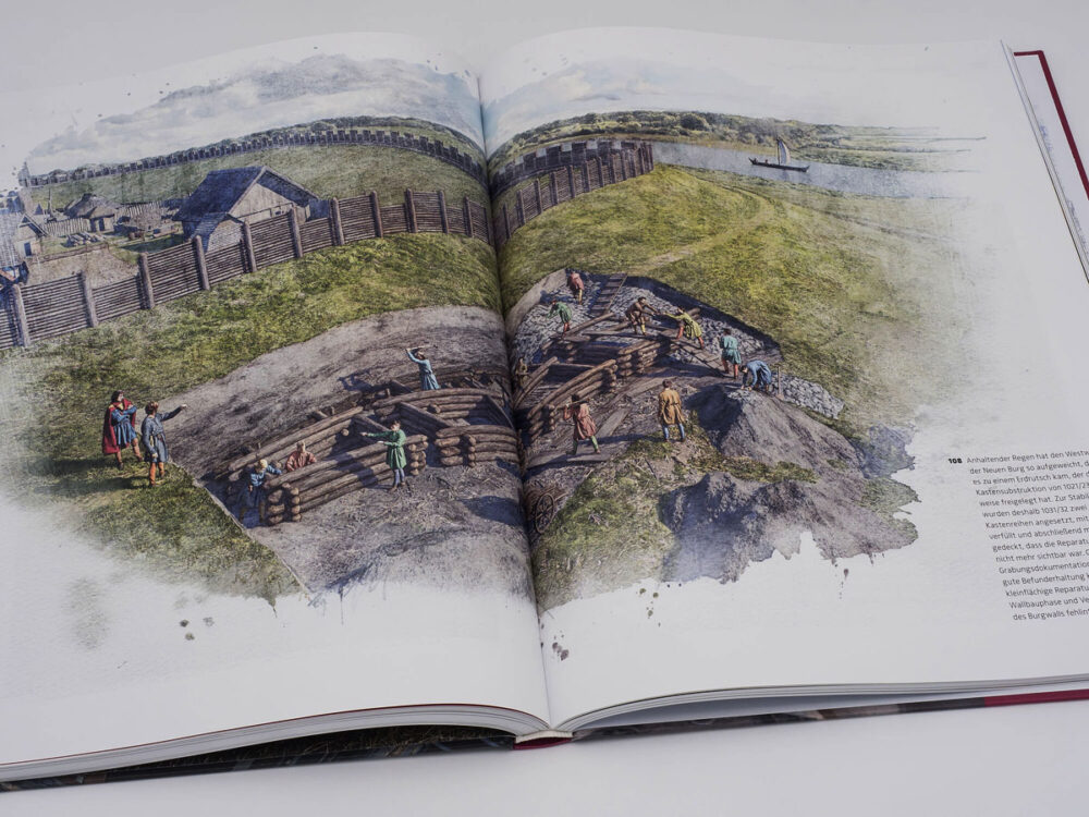 Illustrationen der Neuen Burg im Buch Burgen in Hamburg. Eine Spurensuche