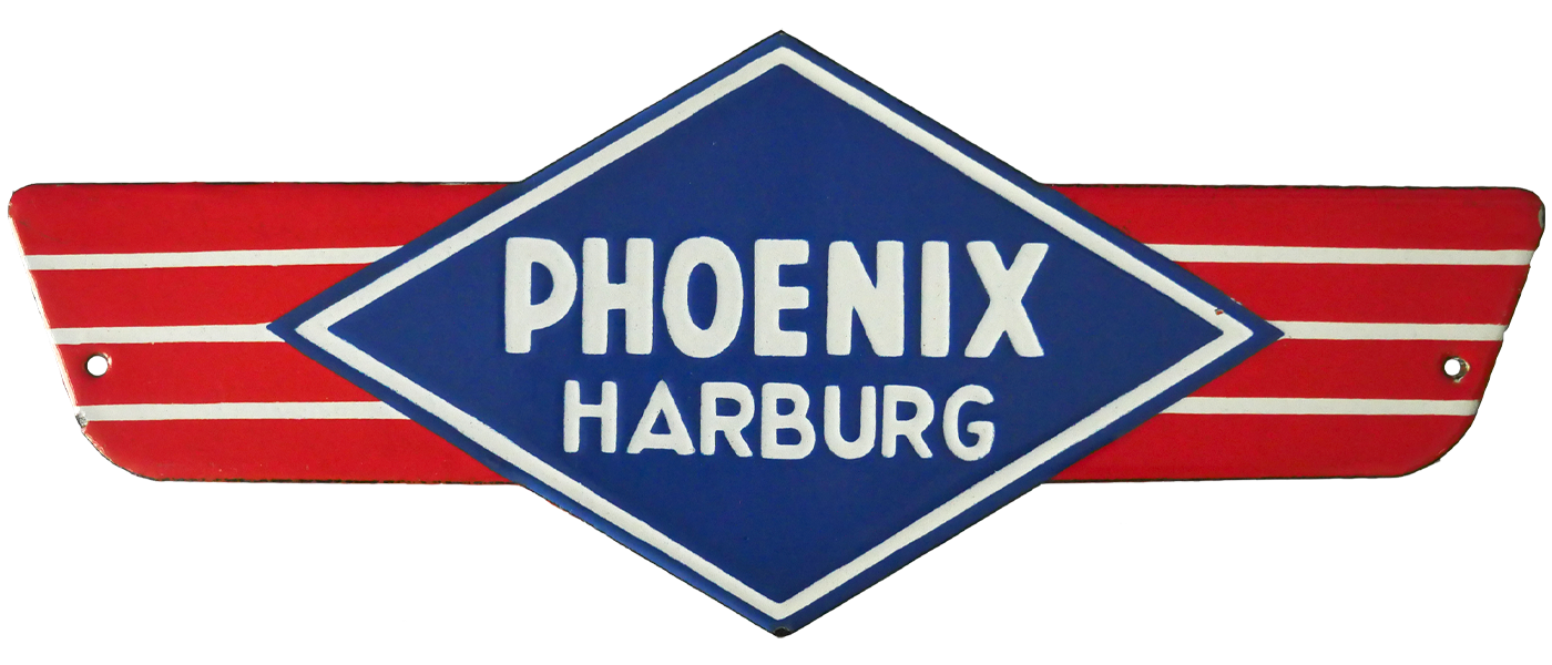 Das Logo der Phoenix als Blechschild.