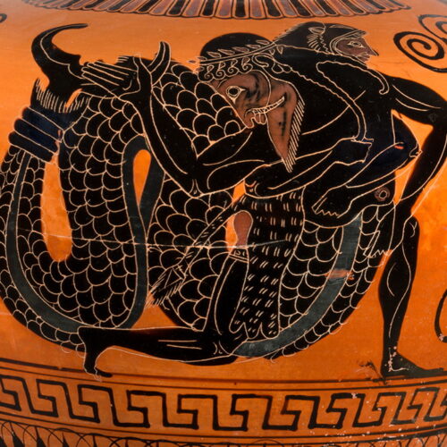 Herakles im Kampf mit dem Seekönig Nereus