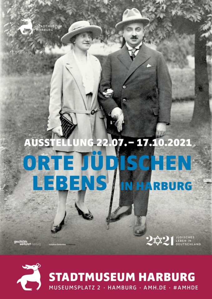 Plakat zur Ausstellung "Orte jüdischen Lebens in Harburg"