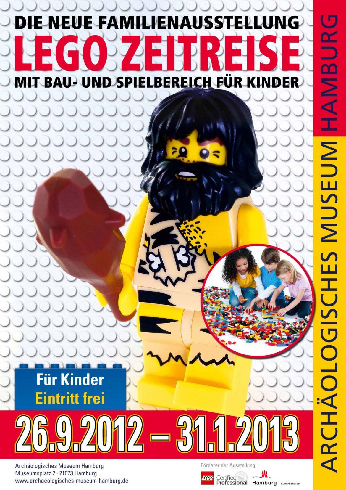 Plakat Lego Zeitreise | Sonderausstellung Archäologische Museum Hamburg